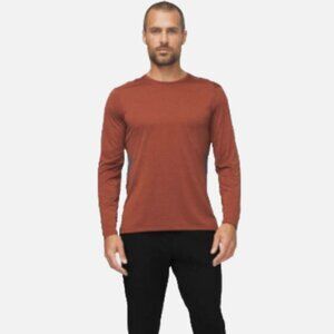 Lululemon Fast Free Tech Shirt Mens XL Athletic Reflective Rust Long Sleeve